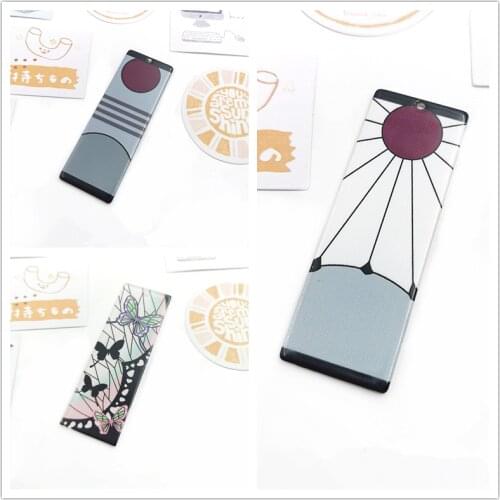 Diy jewelry making 40pcs/lot cartoon pattern print geoemtry rectangle shape acrylic beads fit earring/keychain pendant accessory