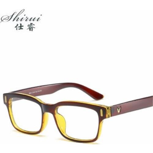 Shirui Fashion Women V Square Eyeglasses Frame Men Optical Glasse Frame Retro Eyeglasses Computer Glasses Transparent glasses