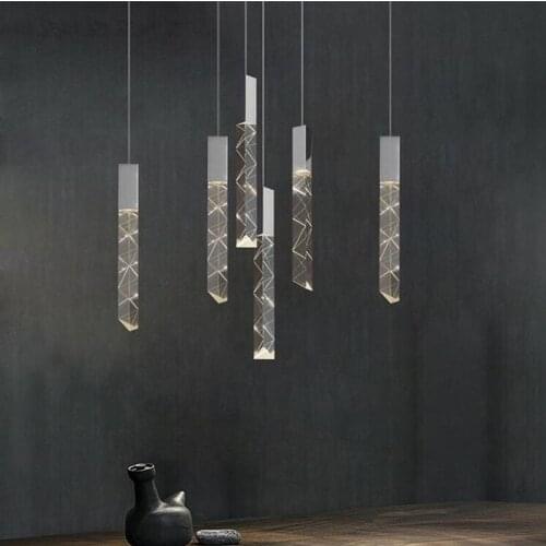 Modern Loft LED Chandelier K9 Crystal Chrome Duplex Stair Chandelier Living Room Hotel Hanging Light Luxury Lamp