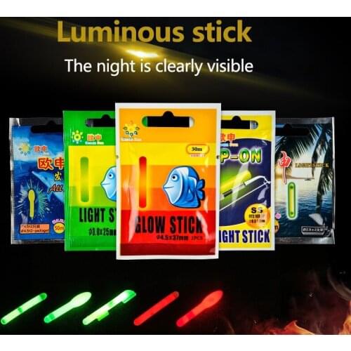 20pcs/lot Lightstick Fishing Light Stick Fluorescent Glowing Night Light Dark Glow Stick Fishing Float Luminous Floater Access