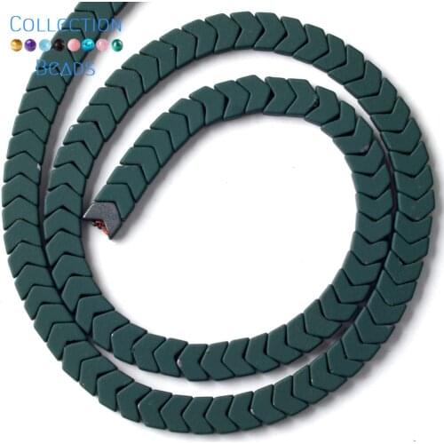 Natural Stone Dark Green Rubber Arrow Hematite Round Spacer Beads For DIY Jewelry Making Necklace Bracelet Accessories 6x3mm