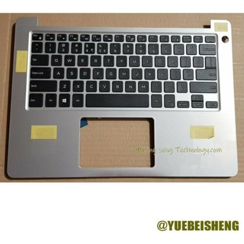 YUEBEISHENG 95%New Original For DELL Inspiron 13 5370 5000 V5370 Palmrest US Keyboard Upper Case Cover,Silver