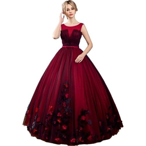 100%real wine red black veil ball gown court medieval dress renaissance Gown queen Victorian /Marie/drama/ball gown