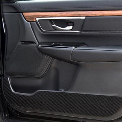 4Pcs/Set Black Cool Design Interior Door Anti-Kick Sticker Cover Protector Car Styling Fit for Honda CRV 2017-2019