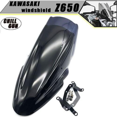 Motorcycle Accessories WindScreen Windshield Wind Deflectors Viser VIsor Fits For Kawasaki Z6502017-2020 Z 650 17'20
