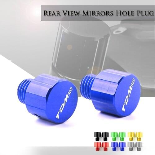 CNC Aluminum Rear View Side Mirrors Hole Plug Screws Caps Cover Bolts For Yamaha MT07 MT-07 XSR 700 XSR700 TDM 900