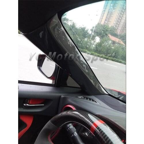 Car Accessories Dry Carbon Fiber A Pillar Cover 2pcs Fit For 2012-2017 GT86 FT86 ZN6 FRS BRZ ZC6 A Pillar Cover Car-styling