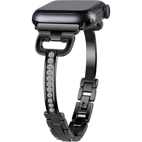 Bling Bands for apple watch band 40mm 44mm for iwatch Series 5 4 3 Women Rhinestone Bracelet Metal Wristband 38mm 42mm strap