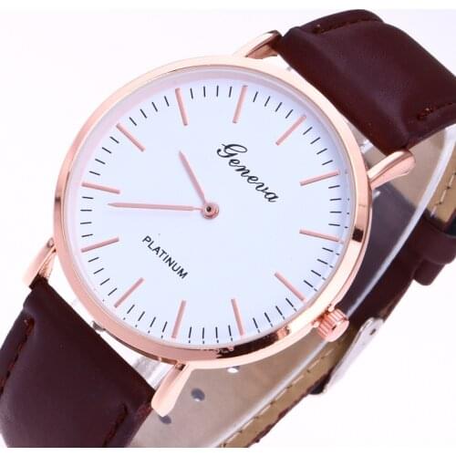 Mens Ultra-thin Watch Geneva Luxury Watch Men Watch Fashion Mens Watch Leather Band Quartz Clock erkek kol saati reloj hombre