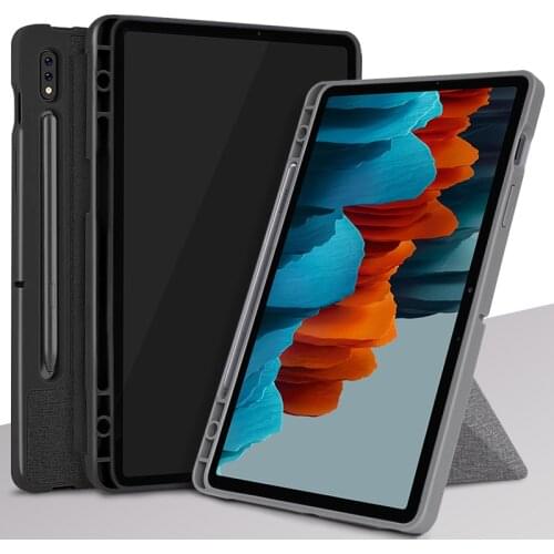 Laptop tablet case for Samsung Galaxy Tab S7 Plus case with pencil holder cover tab s7 fe SM-T736 T730 T870 T875 T970 T975 case