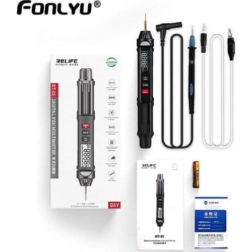 RELIFE DT-01 3 In 1 Pen-Type Digital Multimeter Auto Lntelligent Sensor Pen NonContact Voltage Tester And Phase Sequences Meter