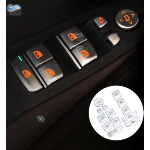 For BMW 5 Series 528 530 G30 2018 ABS Chrome Car Door Window Switch Lifter Buttons Cover Trim