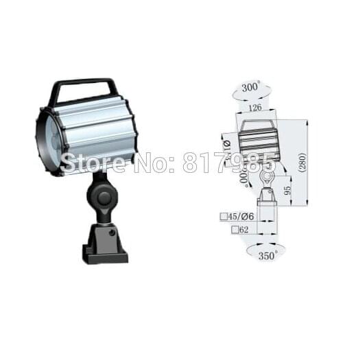 Russia 220V 5W halogen machine working lamp machine light magnetic base milling lathe lamp