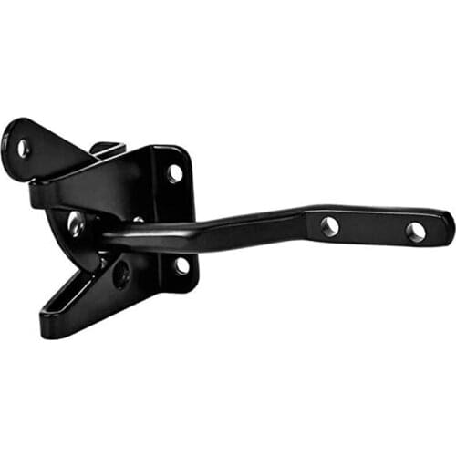 GTBL Self Locking Gate Latch Automatic Gravity Lever Fence Gate Lock for Wood Fence Gate Door Latches Steel Black