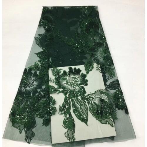 African Sequin Lace Fabric 2021 Embroidery Nigeria Lace Fabric High Quality French Tulle Lace Fabric Women Dress XX3888