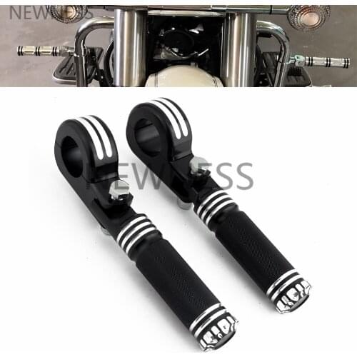 Motorcycle Highway Foot Pegs Footrest footpeg Clamp Mount Pedal For Harley Sportster Touring Custom Dyna Fat Bob Softail Fat Boy