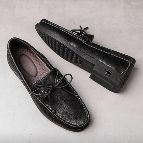 Mens Leather Shoes Casual Shoes Men Classic Tide Light Fashion Spring Mens Casual Breathable Leather Trend Mens Comfortable