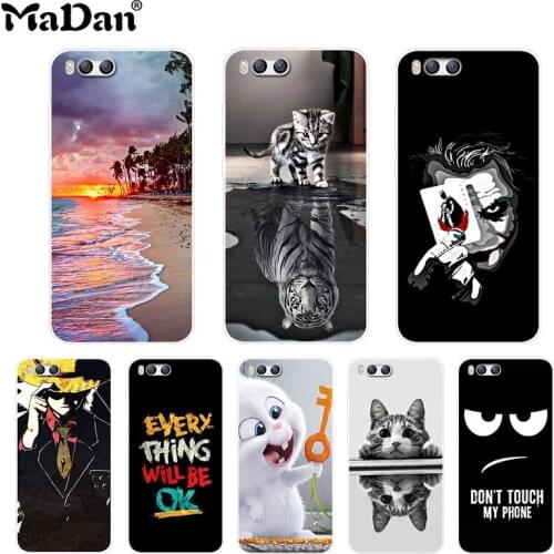Soft Cover For Xiaomi Mi 6 Mi6 Case Shockproof Ultra Thin Transparent Silicone Coque For Xiaomi 6 Funda Casing Cartoon Pattern
