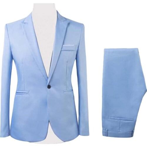 Formal Mens Suits with Pants Mens Blazer Wedding Male Groom Tuxedos suit Prom (Jacket+Pants) costume homme костюм