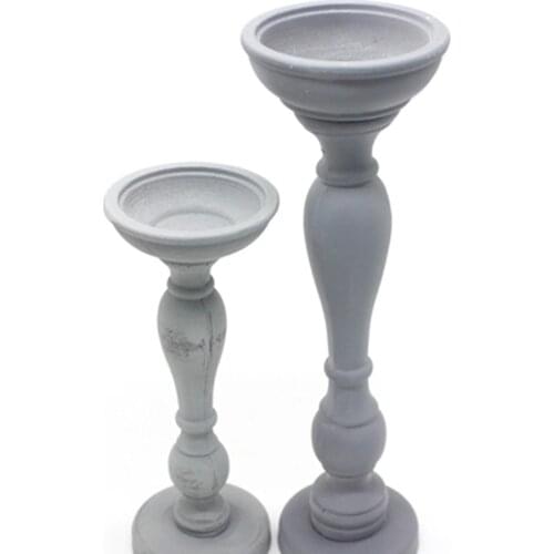 Rustic Candlestick Candle Stand Holder Wood Home Decoration Accessories Modern Flower Rack Bougeoir Chandelier Votive 50KO243