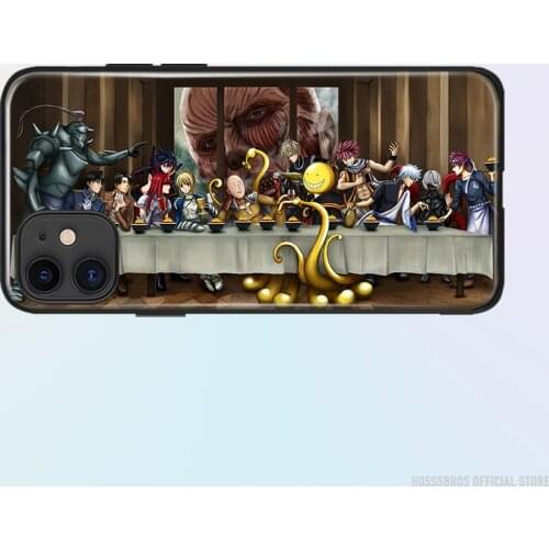 The Last Supper of the Protagonist of Anime for IPhone SE 6 6s 7 8 Plus X XR XS 11 12 Mini Pro Max Glass Phone Case Cover Shell
