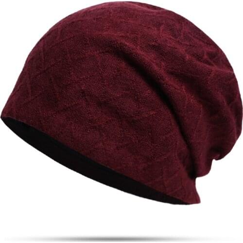 Casual bone Spring cotton hats for women soft and thin skullies Double layer men beanies Turban hat gorros