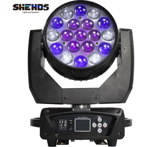 SHEHDS LED Beam+Wash 19x15W RGBW Zoom Lighting Projector For DJ Disco Party Stage Ball Concert Fast Delivery