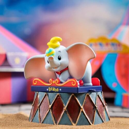 Blind Random Box Toys Dumbo Circus Troupe Train Action Figure Surprise Items Anime PVC Figurine Doll For Gift Collection 8Pcs/Se