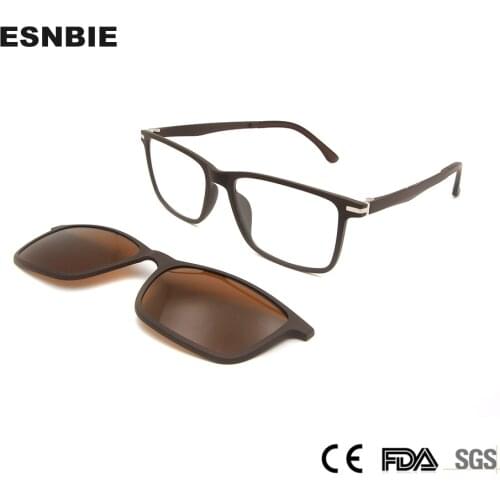 Ultem Square Frame Men Polarized Magnet Clip Glasses Sun Glasses For Women Super Lightweight Rectangle Glasses Optical Frame