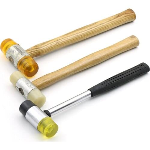 Steel pipe iron handle rubber hammer wooden handle elastic rubber hammer mason ceramic tile installation tool