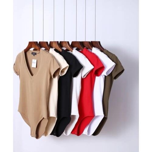 Women v neck bodysuit