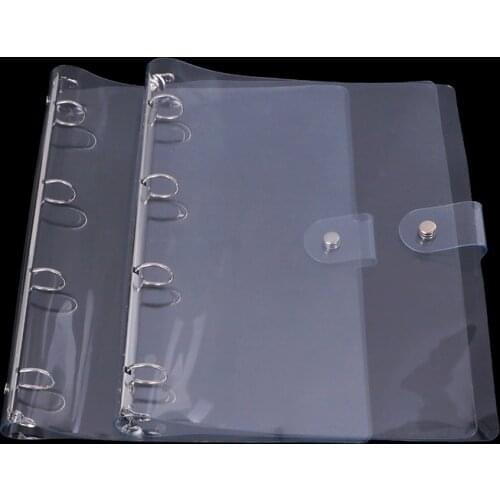 1Pc Transparent Color Plastic Clip File Folder A4 Notebook Loose Leaf Ring Binder Planner Agenda School Office Supplies