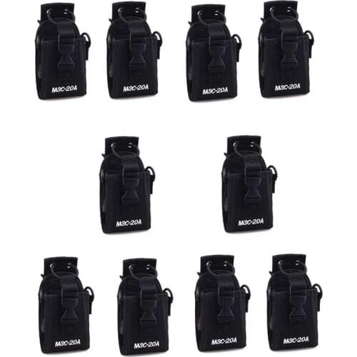 10PCS MSC-20A Multifunction Case Holder Pouch Bag for Motorola GP328+ BAOFENG UV-5R UV-B5 UV82 UV6 UV8D GT-3 A52 Walkie Talkie