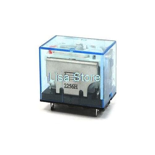 110/120VAC Coil Red LED General Purpose Power Relay 4PDT 14 Pins