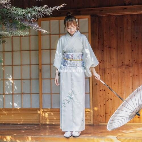 2021 asian dress japanese geisha kimono dress japanese kimono traditional yukata women japan clothing daily geisha kimono robe