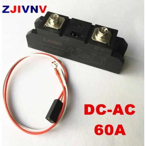 60A Industrial SSR Single-phase Solid State Relay 60A Input 3-32VDC Output 24-480VAC