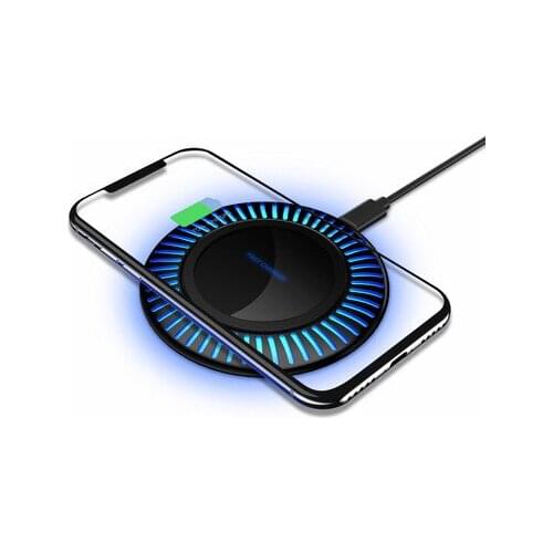 10W Qi Wireless Charger Fast Charging For iPhone 12 Max 11 Pro X XR 8 Huawei Xiaomi Redmi LED Light Desktop Wireless Charger Pad