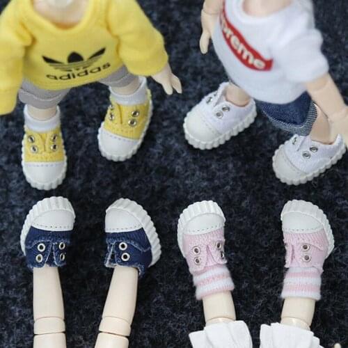Dolls canvas shoes Obitsu11 OB11 Doll shoes BJD shoes Doll shoes Doll Clothing Gift 1/12 doll shoes 4 color for choose