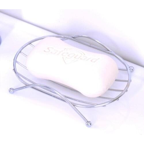 300pcs Soap Stand Holder Functional Bathroom Stainless Steel Soap Dishes Tray Box 12.5*9*3.5cm Free Shipping