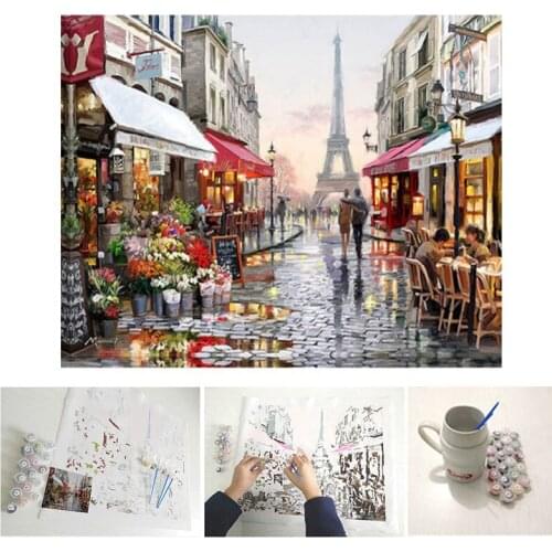 DIY Oil Painting Numbers Paint Number Kits Street Scene Decor Gifts Wall Art Newest