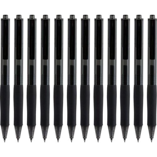 0.5mm Gel Pen Retractable Fine Point Black Ink Color Smooth Writing for Office And School Supplies Stationery Retractable Gel