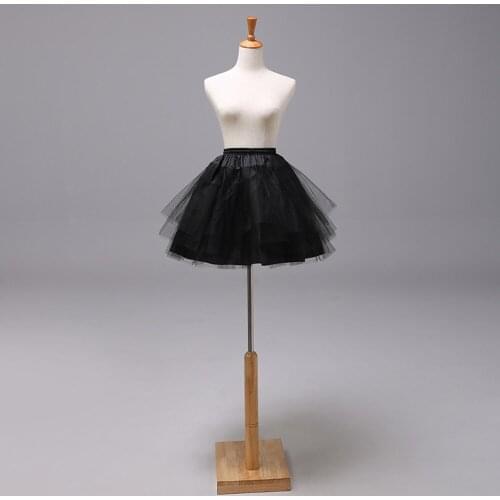 KLV White or Black Short Petticoats 2019 Women Underskirt For Wedding Dress Ball Grown