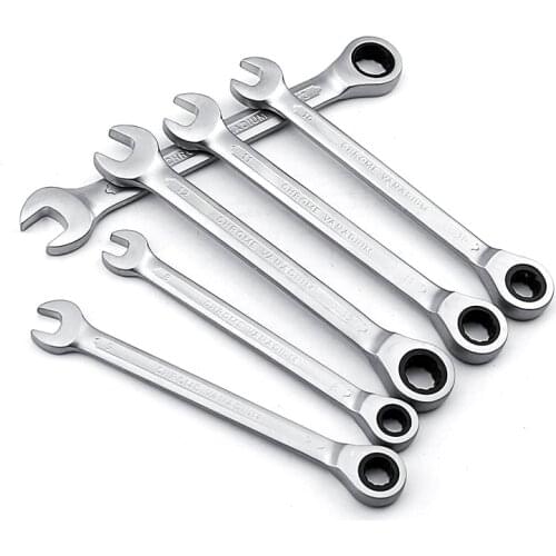 8-13mm Combination Ratchet Pocket Wrench Auto repair Hand Tool Ratchet spanners wrench with ratchet a Set of Keys D6111