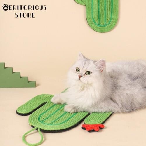 Pet Toys Mat Cat Scratch Pad Cat Cactus Corrugated Pad Scratching Rest Corrugated Paper Pad Cats Grinding Nail Scraper Protect
