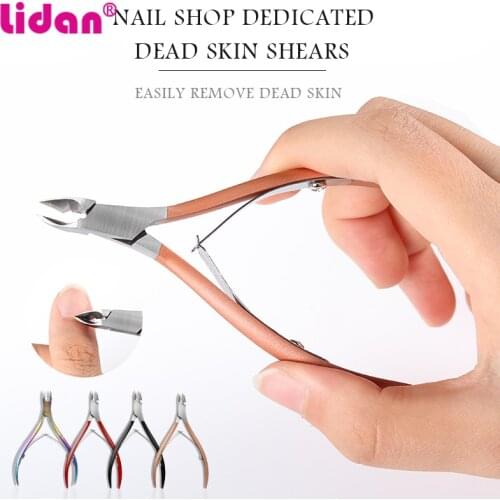 Dead Skin Remover colorful Olecranon scissors Toenail Ingrown Nail Art Cuticle Nipper Clipper Edge Cutter Manicure Plier Tool