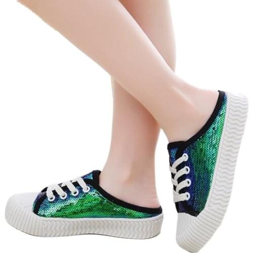 Summer leisure shoes for boys girls Flats Fling Shoes Baby Sandals Children sequins lace-up canvas casual little kids slippers