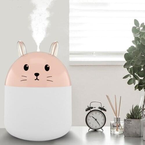 New Humidifier Cute Pet Mini Household Small Moisturizing Aromatherapy Car Creativity Air Rabbit USB Humidifier LED Mist Maker