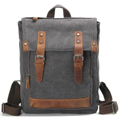 Men Backpack Bag Vintage Casual Canvas Large Laptop Backpacks Portable Male Travel Bags Wearable Practical School Bags for teens