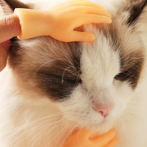 Finger Soft Gloves Dog Cat Massage Pet Toy PVC