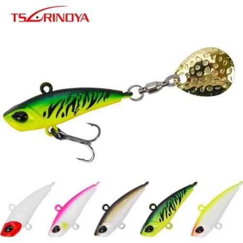 TSURINOYA Spinner VIB Fishing Lure Set SPIN MT 12g 17g Sinking Water Ice Jigging Metal Spoon Vibration Hard Crankbait 5Colors